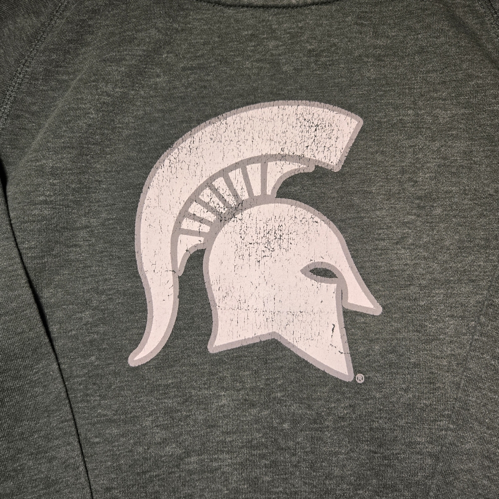 Michigan State Women’s Heathered Green‎ Hoodie Spartans Sweatshirt M EUC - Picture 2 of 6